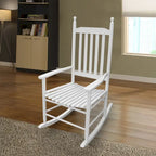 wooden porch rocker chair,wide seat and armrest for comfort