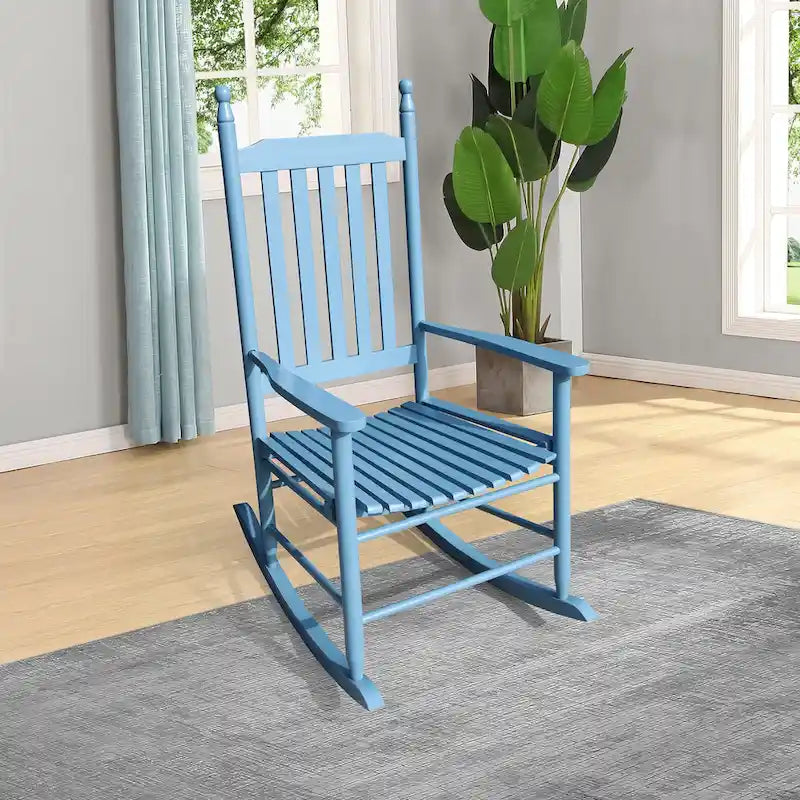wooden porch rocker chair,wide seat and armrest for comfort