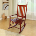 wooden porch rocker chair,wide seat and armrest for comfort