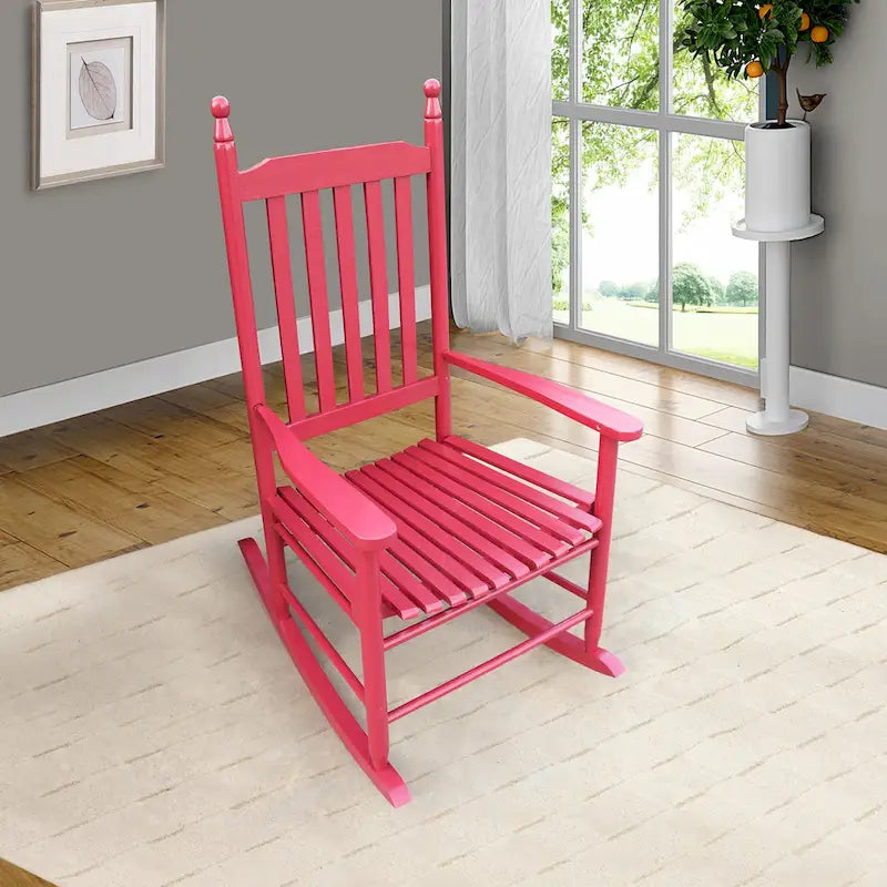 wooden porch rocker chair,wide seat and armrest for comfort