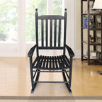 wooden porch rocker chair,wide seat and armrest for comfort