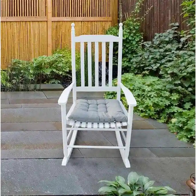 wooden porch rocker chair,wide seat and armrest for comfort
