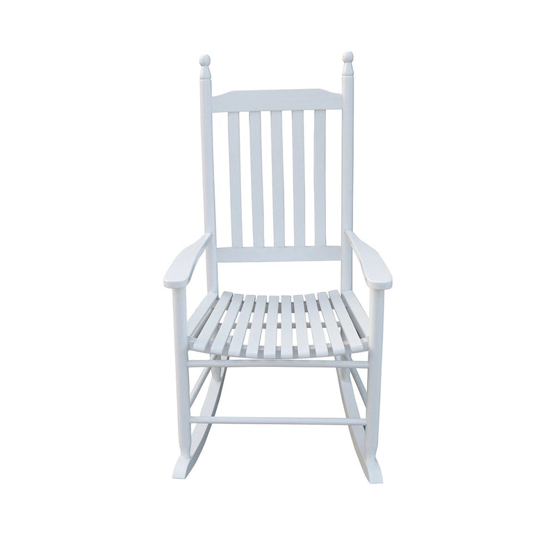 wooden porch rocker chair,wide seat and armrest for comfort