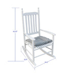 wooden porch rocker chair,wide seat and armrest for comfort