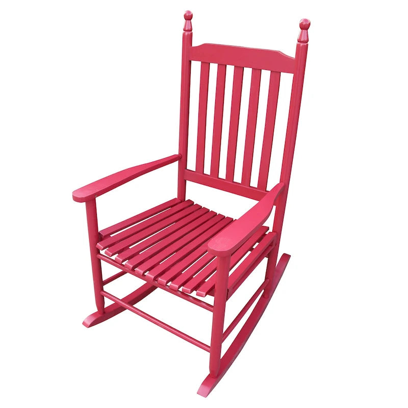 wooden porch rocker chair,wide seat and armrest for comfort