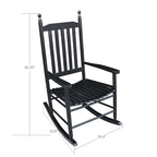 wooden porch rocker chair,wide seat and armrest for comfort