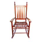 wooden porch rocker chair,wide seat and armrest for comfort