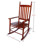 wooden porch rocker chair,wide seat and armrest for comfort