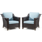 Cozywor Patio Wicker Outdoor Lounge Chair with Thick Cushions