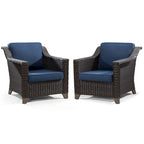 Cozywor Patio Wicker Outdoor Lounge Chair with Thick Cushions