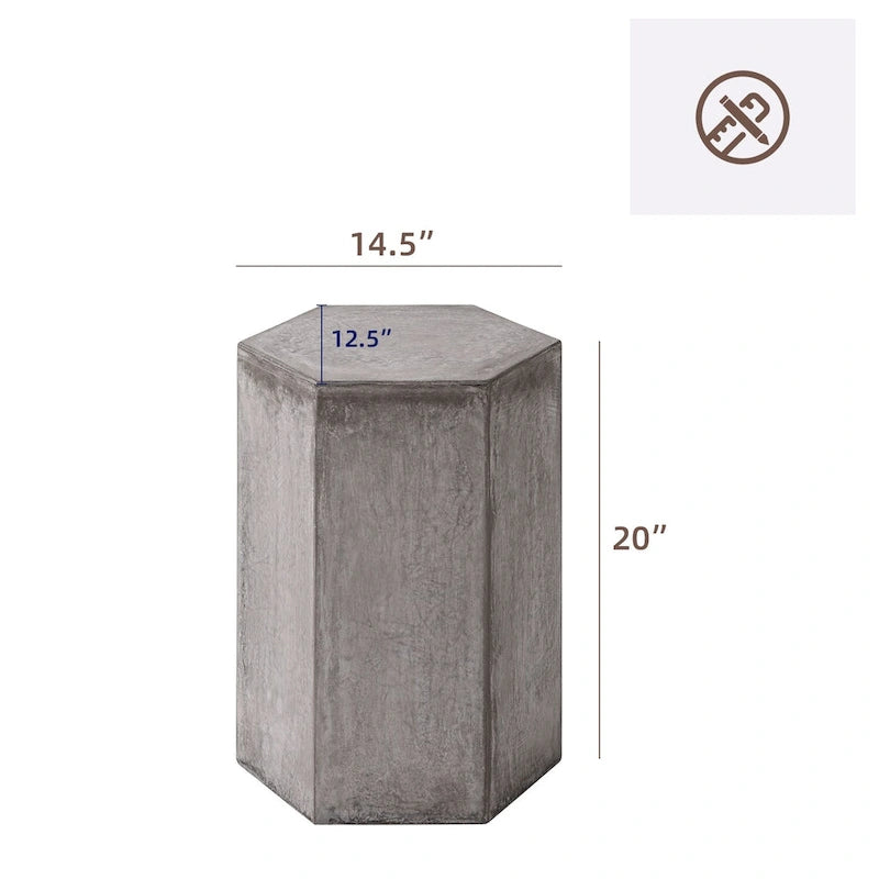 VENTOPYR MGO Hexagon Side Table