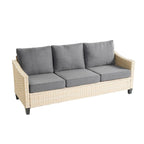 HOOOWOOO 8-piece Wicker Patio Furniture Conversation Set with Fire Pit Table