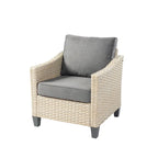 HOOOWOOO 8-piece Wicker Patio Furniture Conversation Set with Fire Pit Table