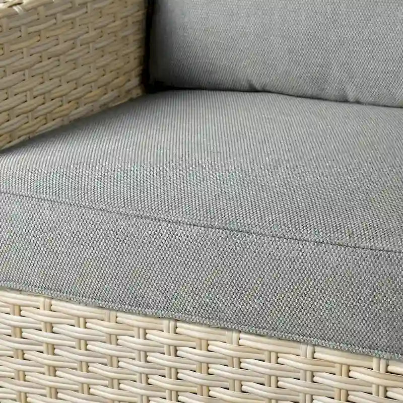 HOOOWOOO 8-piece Wicker Patio Furniture Conversation Set with Fire Pit Table