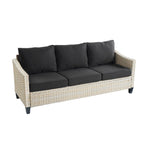 HOOOWOOO 8-piece Wicker Patio Furniture Conversation Set with Fire Pit Table