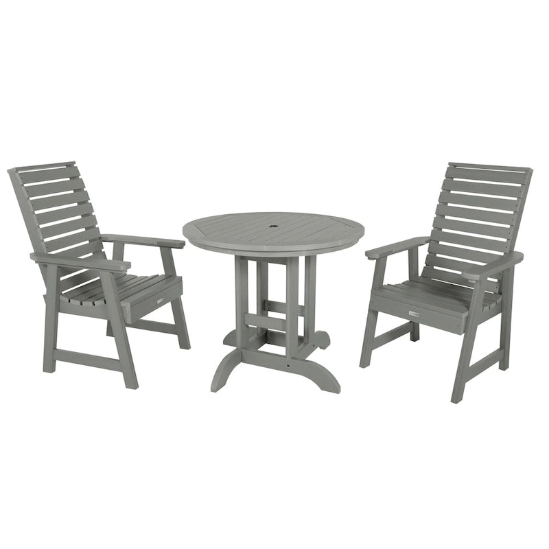 Weatherly 3-piece Outdoor Dining Set - 36 Round Table, Dining-height