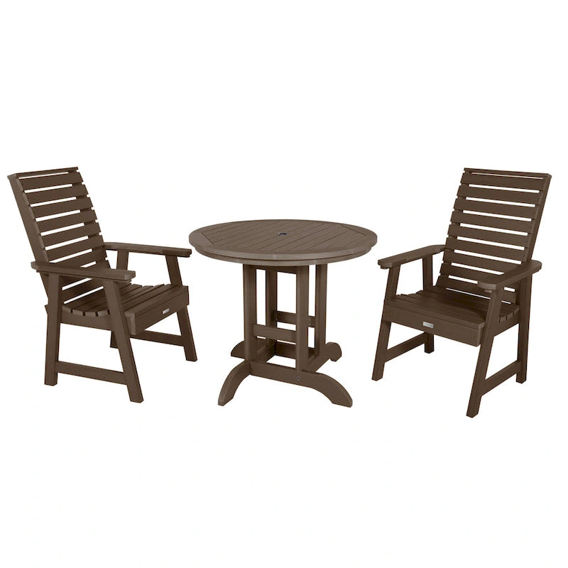 Weatherly 3-piece Outdoor Dining Set - 36 Round Table, Dining-height