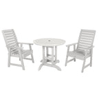 Weatherly 3-piece Outdoor Dining Set - 36 Round Table, Dining-height