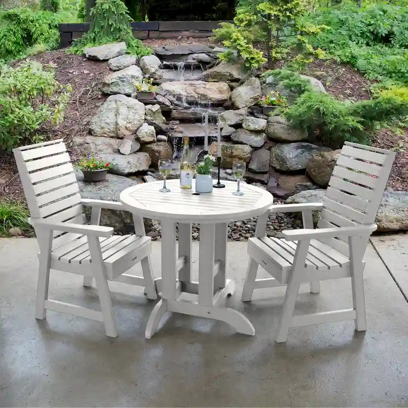 Weatherly 3-piece Outdoor Dining Set - 36 Round Table, Dining-height