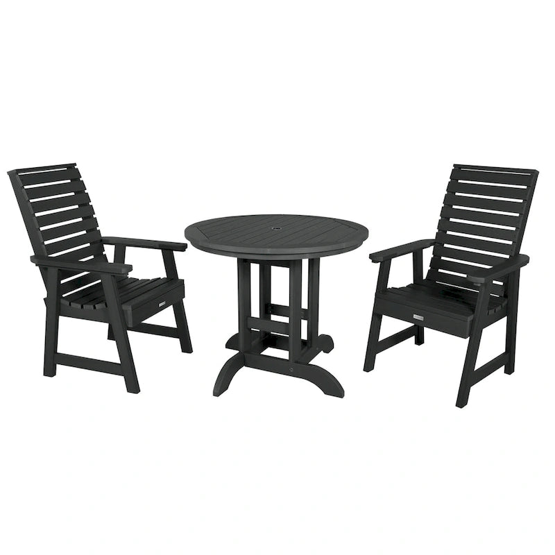 Weatherly 3-piece Outdoor Dining Set - 36 Round Table, Dining-height