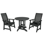 Weatherly 3-piece Outdoor Dining Set - 36 Round Table, Dining-height