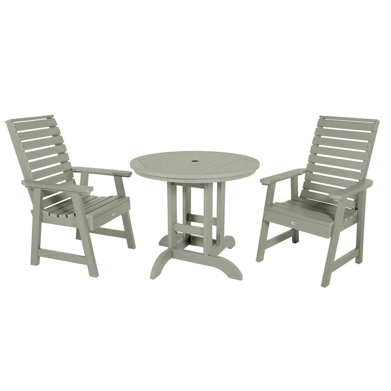Weatherly 3-piece Outdoor Dining Set - 36 Round Table, Dining-height