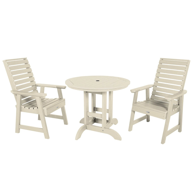 Weatherly 3-piece Outdoor Dining Set - 36 Round Table, Dining-height