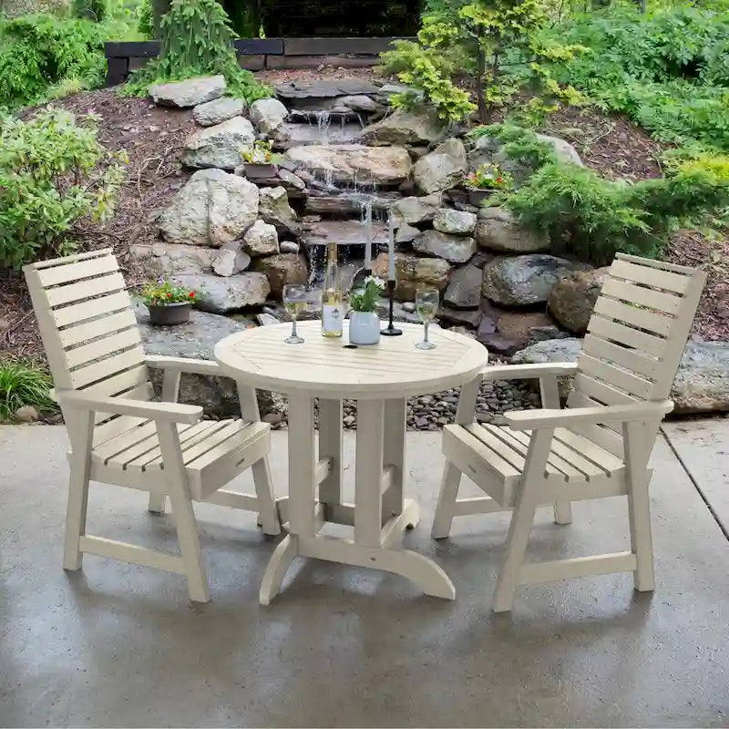 Weatherly 3-piece Outdoor Dining Set - 36 Round Table, Dining-height