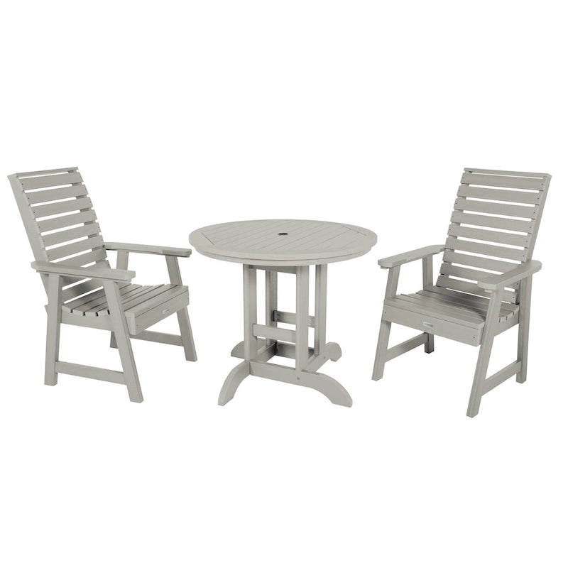 Weatherly 3-piece Outdoor Dining Set - 36 Round Table, Dining-height