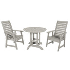 Weatherly 3-piece Outdoor Dining Set - 36 Round Table, Dining-height