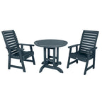 Weatherly 3-piece Outdoor Dining Set - 36 Round Table, Dining-height