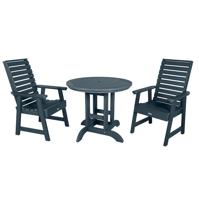 Weatherly 3-piece Outdoor Dining Set - 36 Round Table, Dining-height