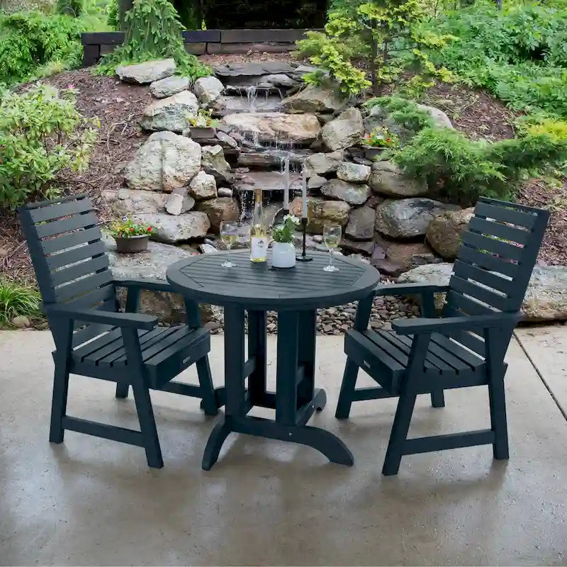 Weatherly 3-piece Outdoor Dining Set - 36 Round Table, Dining-height