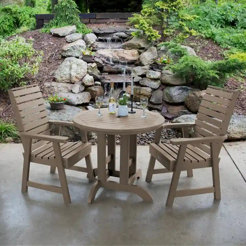 Weatherly 3-piece Outdoor Dining Set - 36 Round Table, Dining-height