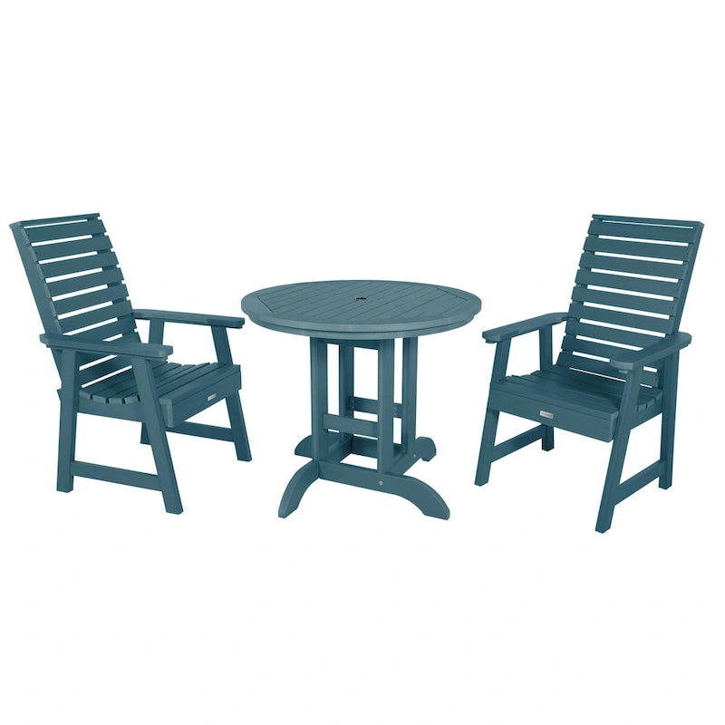 Weatherly 3-piece Outdoor Dining Set - 36 Round Table, Dining-height