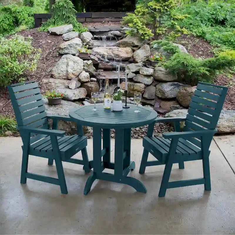 Weatherly 3-piece Outdoor Dining Set - 36 Round Table, Dining-height
