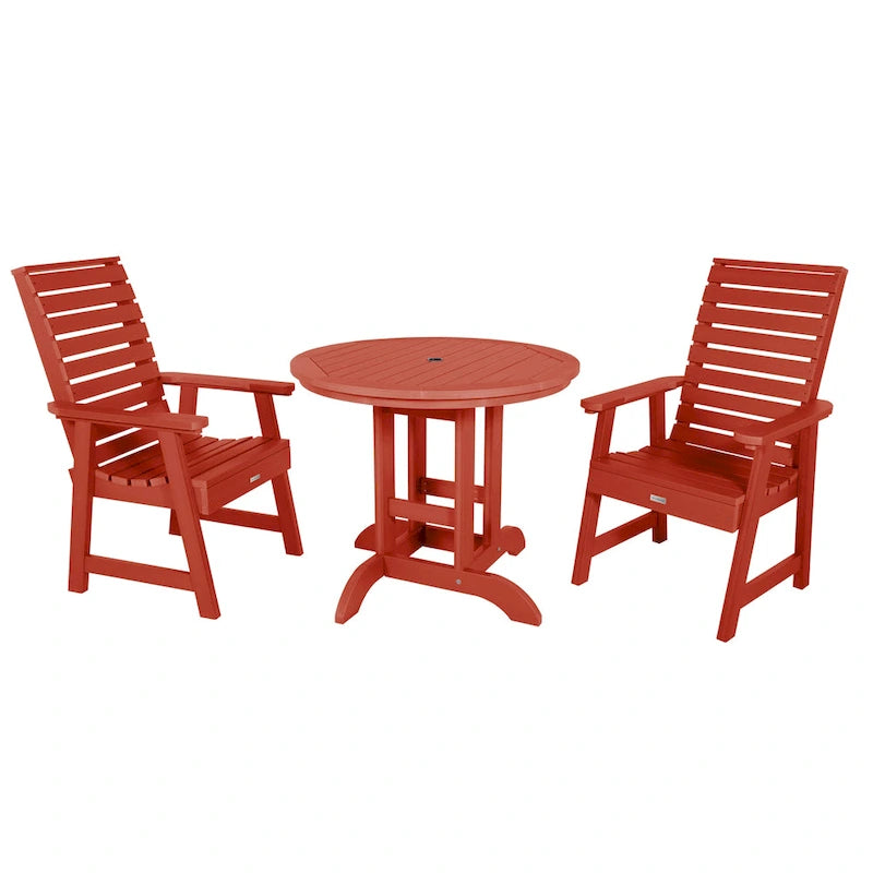 Weatherly 3-piece Outdoor Dining Set - 36 Round Table, Dining-height