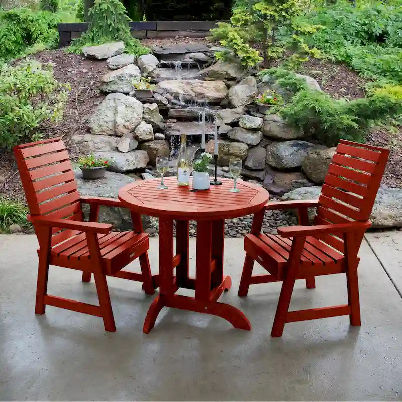Weatherly 3-piece Outdoor Dining Set - 36 Round Table, Dining-height
