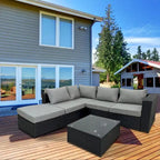 Wicker/Rattan 5 - Person Seating Group with Cushions