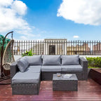 Wicker/Rattan 5 - Person Seating Group with Cushions