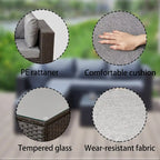 Wicker/Rattan 5 - Person Seating Group with Cushions