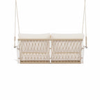 Outdoor Woven Rope Swing Sofa with Soft Cushions