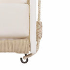 Outdoor Woven Rope Swing Sofa with Soft Cushions