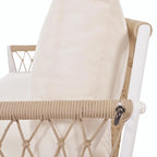 Outdoor Woven Rope Swing Sofa with Soft Cushions