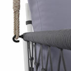 Outdoor Woven Rope Swing Sofa with Soft Cushions