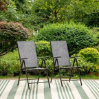 9 Pieces Patio Dining Set, 60 Inch Square Metal Table and Sling Dining Chairs Seats Up to 8