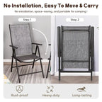 9 Pieces Patio Dining Set, 60 Inch Square Metal Table and Sling Dining Chairs Seats Up to 8