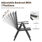 9 Pieces Patio Dining Set, 60 Inch Square Metal Table and Sling Dining Chairs Seats Up to 8