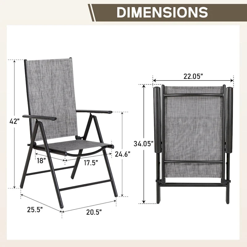9 Pieces Patio Dining Set, 60 Inch Square Metal Table and Sling Dining Chairs Seats Up to 8