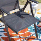 9 Pieces Patio Dining Set, 60 Inch Square Metal Table and Sling Dining Chairs Seats Up to 8